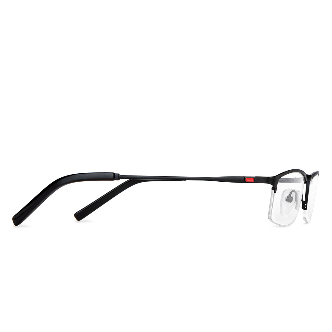 Vincent Chase Black Half Rim Rectangle left side