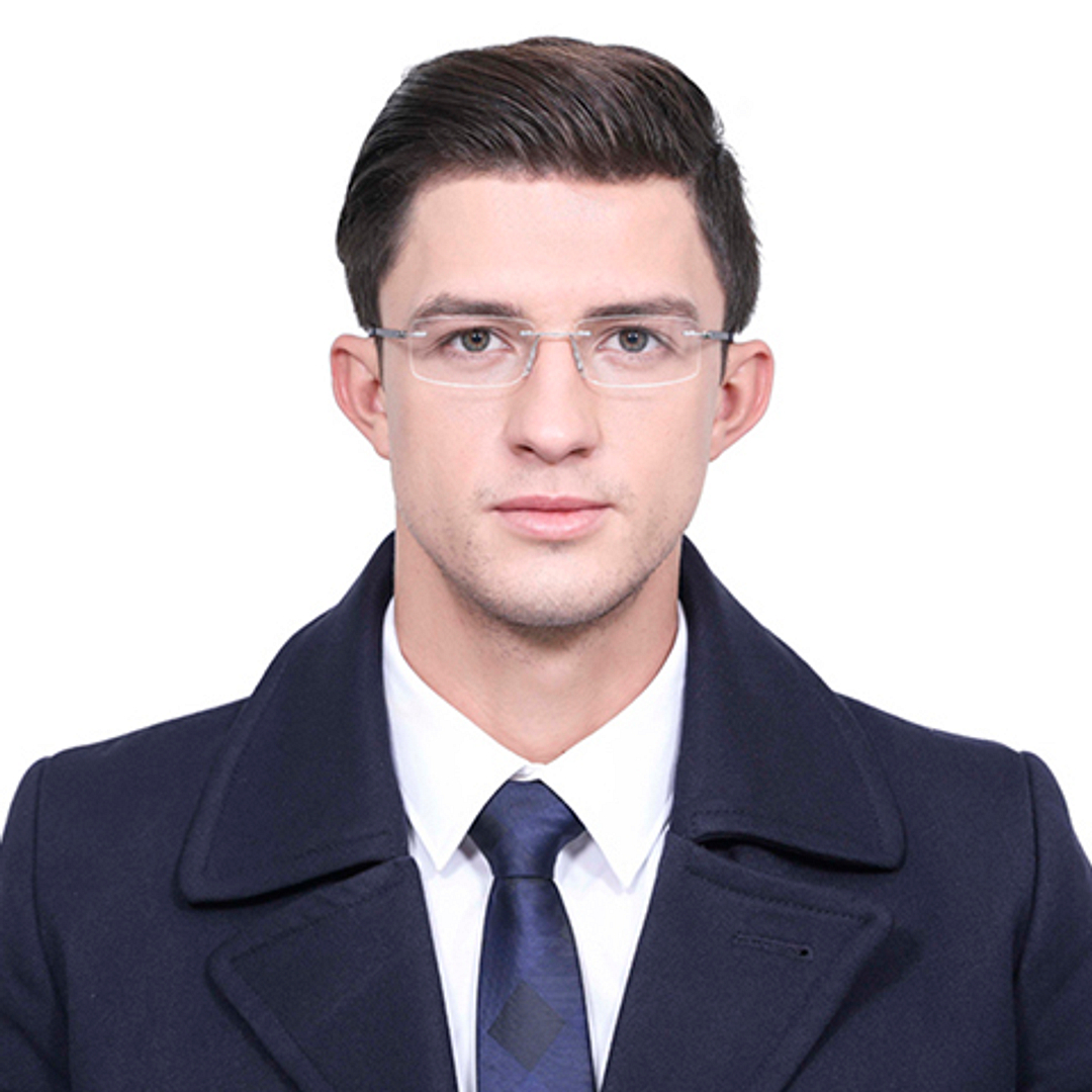 Vincent Chase Online Silver Rimless Rectangle right side