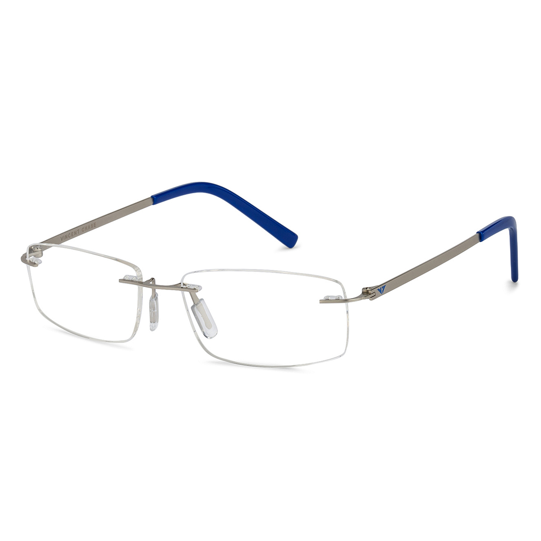 Vincent Chase Online Silver Rimless Rectangle right side