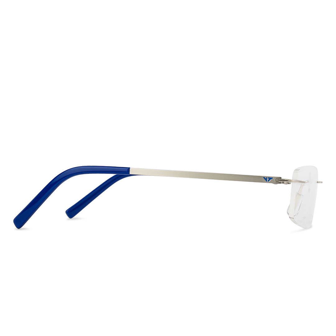 Vincent Chase Online Silver Rimless Rectangle right side