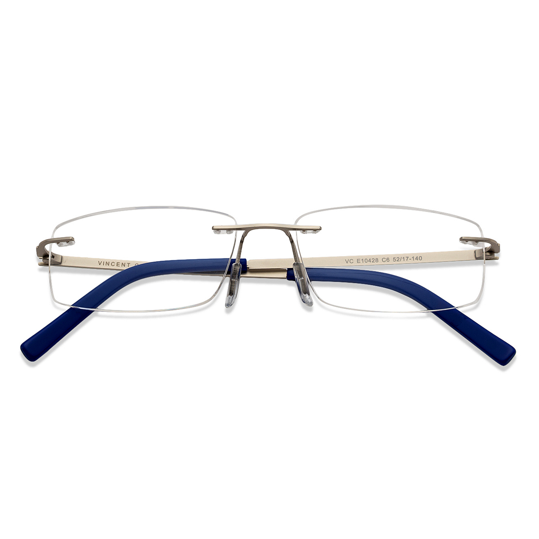 Vincent Chase Online Silver Rimless Rectangle right side