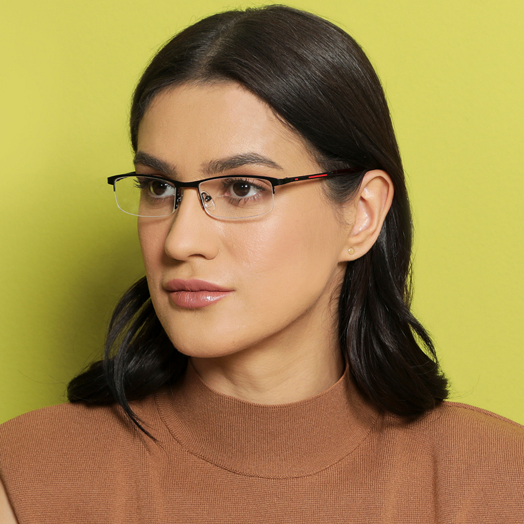 Vincent Chase Online Black Half Rim Rectangle right side