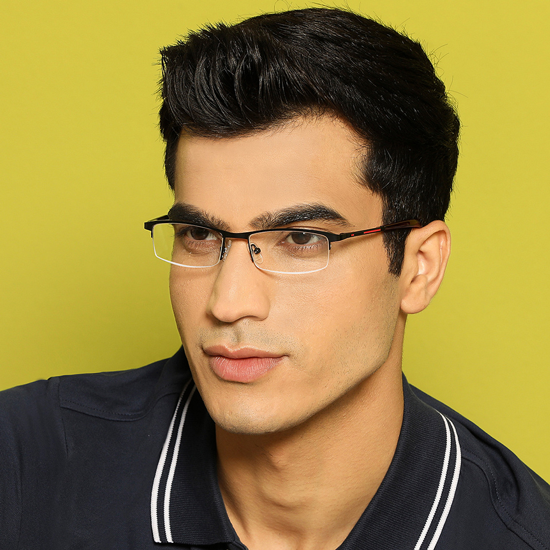 Vincent Chase Online Black Half Rim Rectangle right side