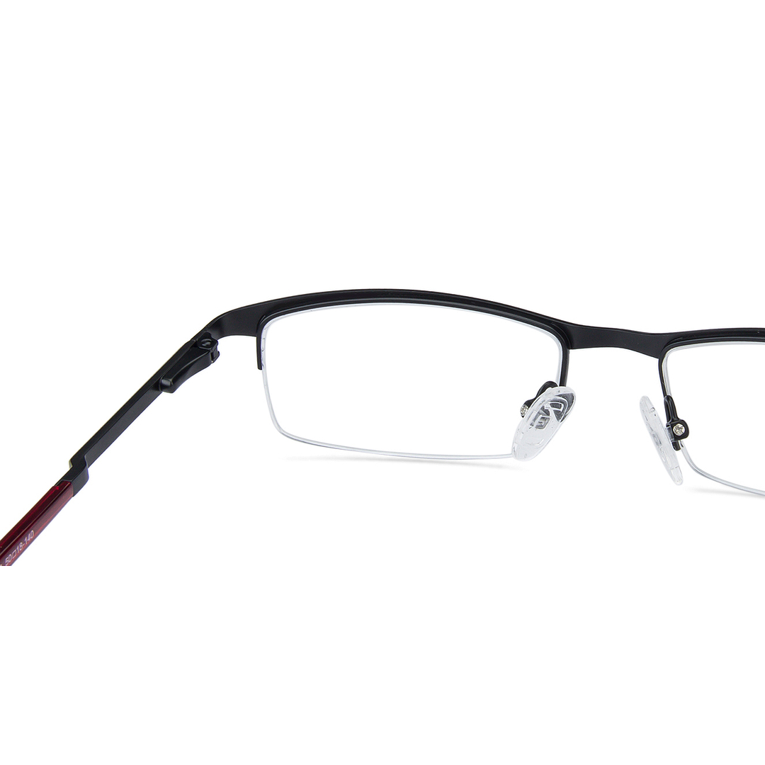 Vincent Chase Online Black Half Rim Rectangle left side