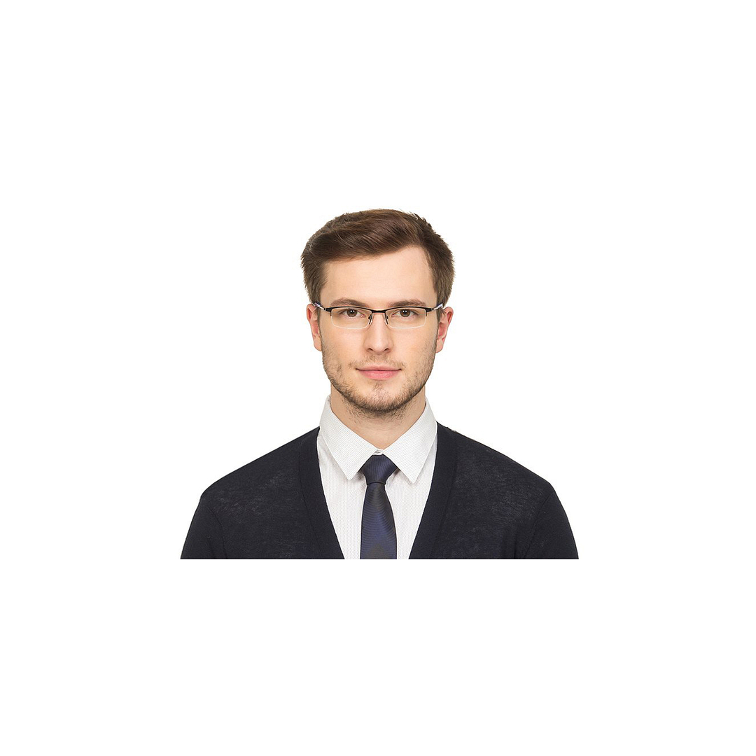 Vincent Chase Online Black Half Rim Rectangle left side