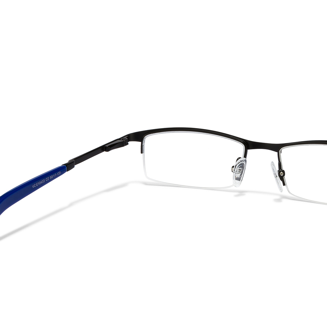 Vincent Chase Online Black Half Rim Rectangle left side