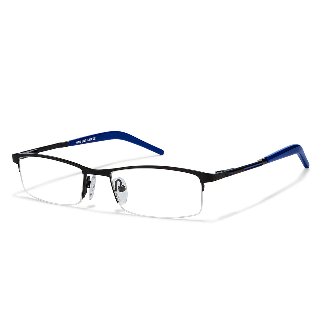 Vincent Chase Online Black Half Rim Rectangle left side