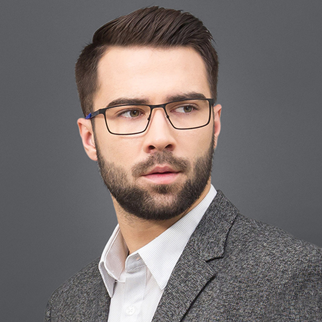 Vincent Chase Online Black Full Rim Rectangle left side