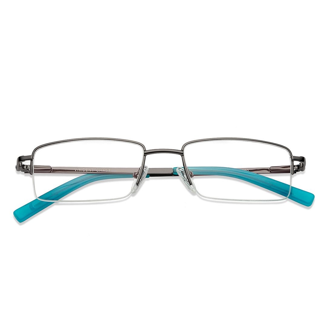 Buy Metal Green Half Rim Rectangle Vincent Chase SLEEK STEEL VC