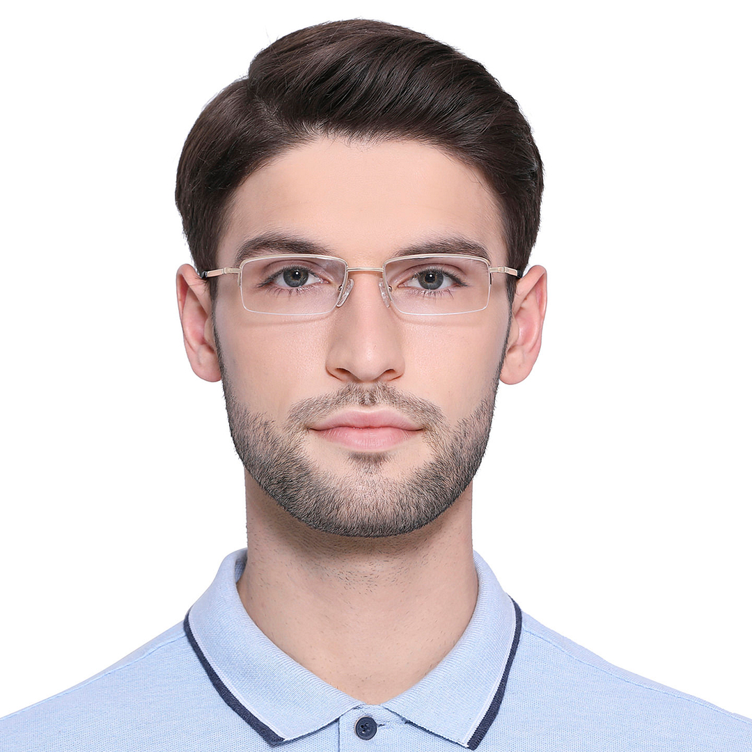 Vincent Chase Online Gold Half Rim Rectangle left side