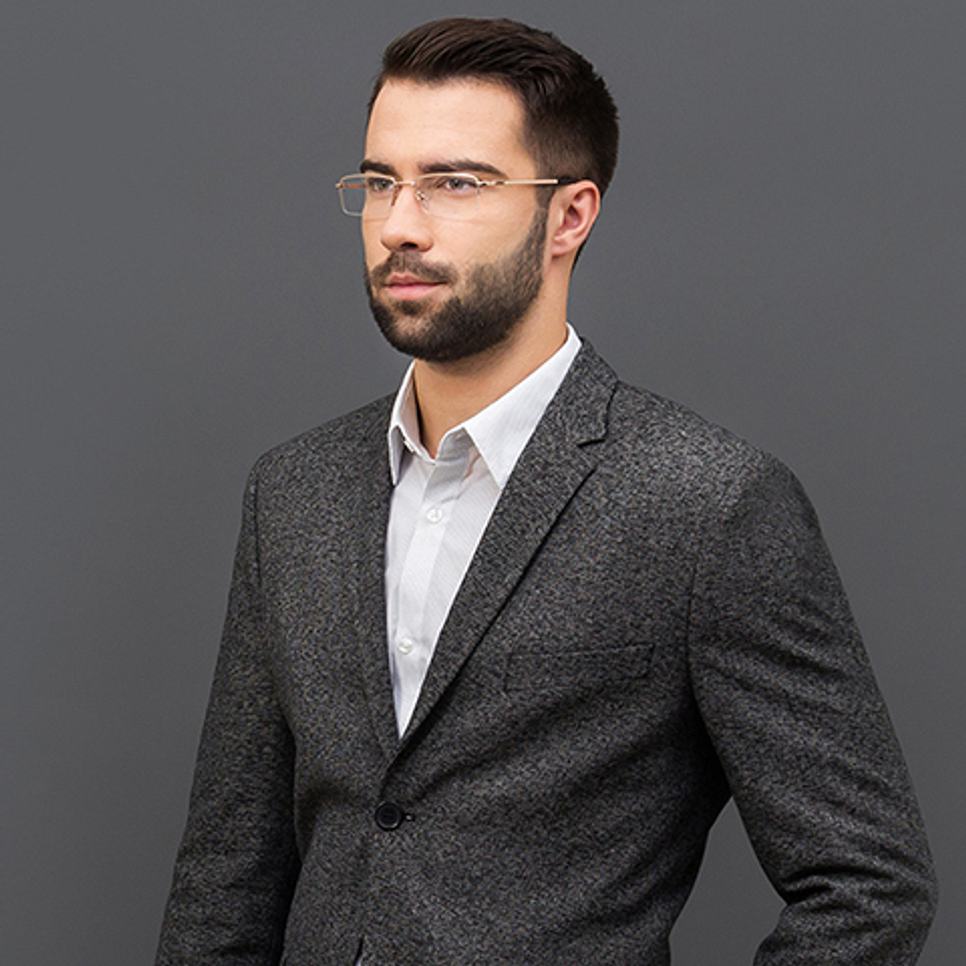 Vincent Chase Online Gold Half Rim Rectangle right side