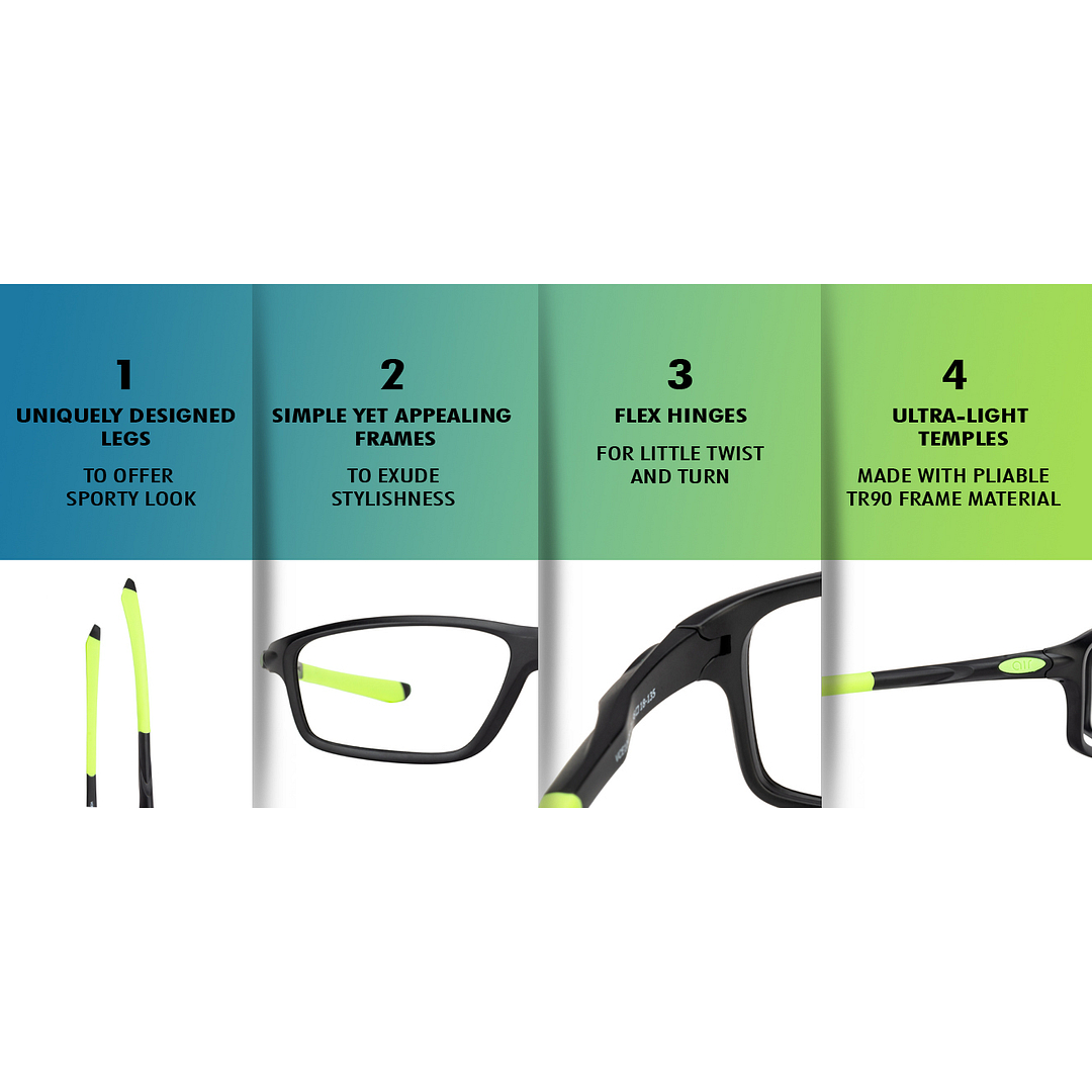 Lenskart Air Online Black Full Rim Rectangle left side