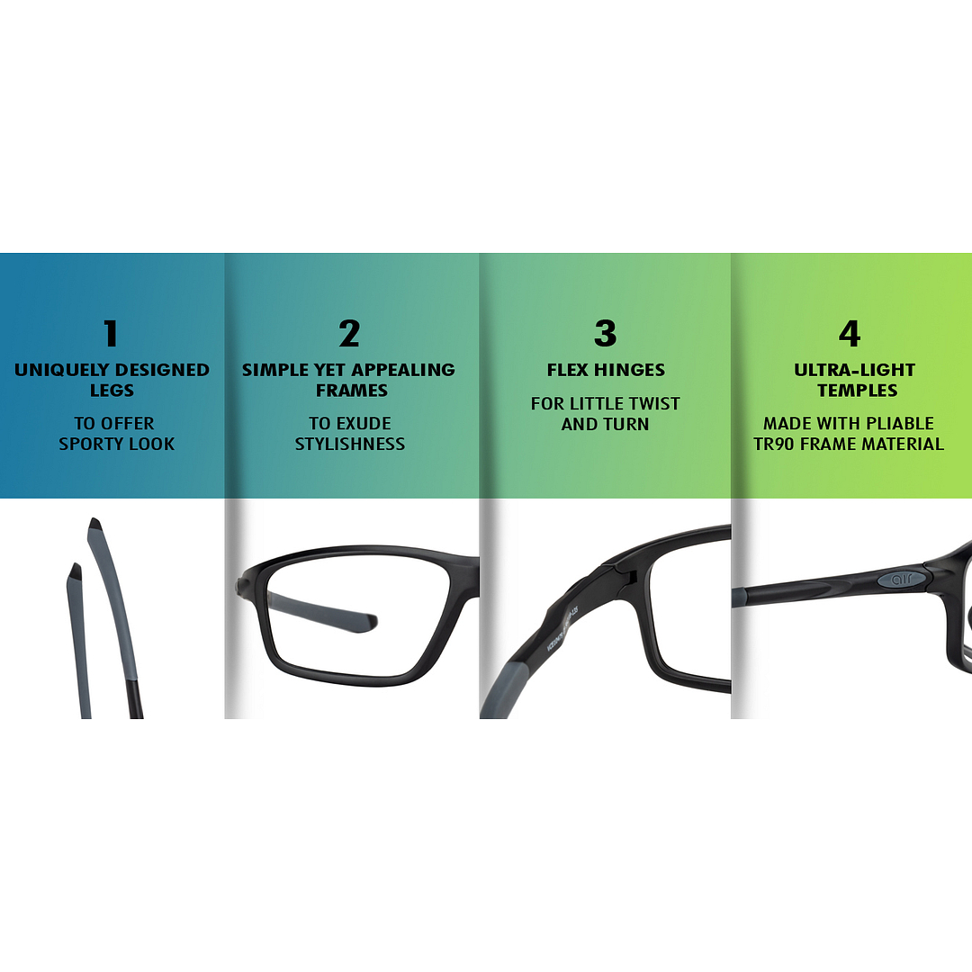 Lenskart Air Online Black Full Rim Rectangle right side