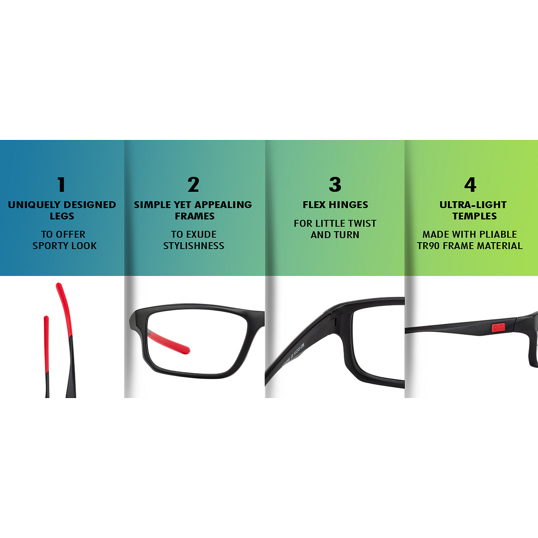 Lenskart Air Online Black Full Rim Rectangle left side