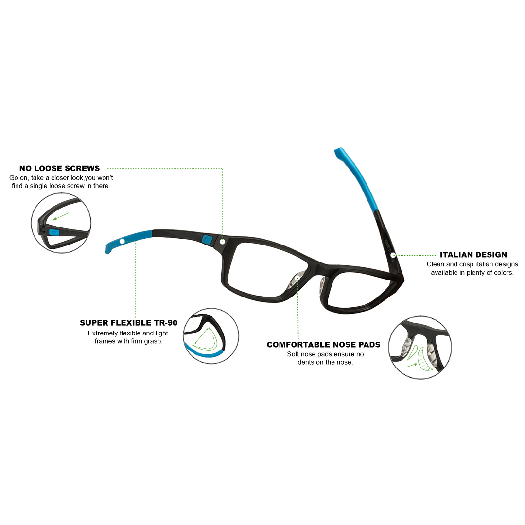 Lenskart Air Online Black Full Rim Rectangle right side