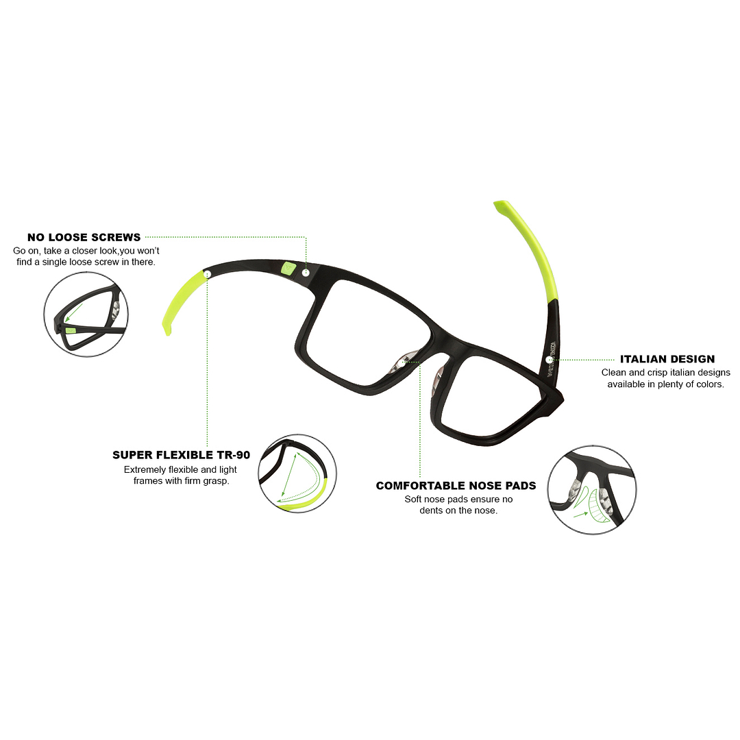 Lenskart Air Online Black Full Rim Rectangle left side