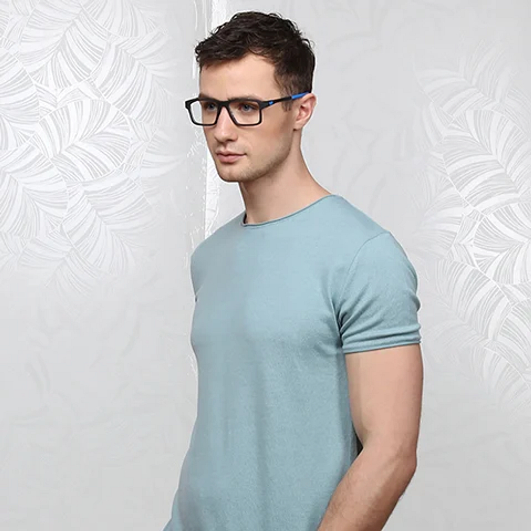 Lenskart Air Online Light Gray Full Rim Rectangle left side