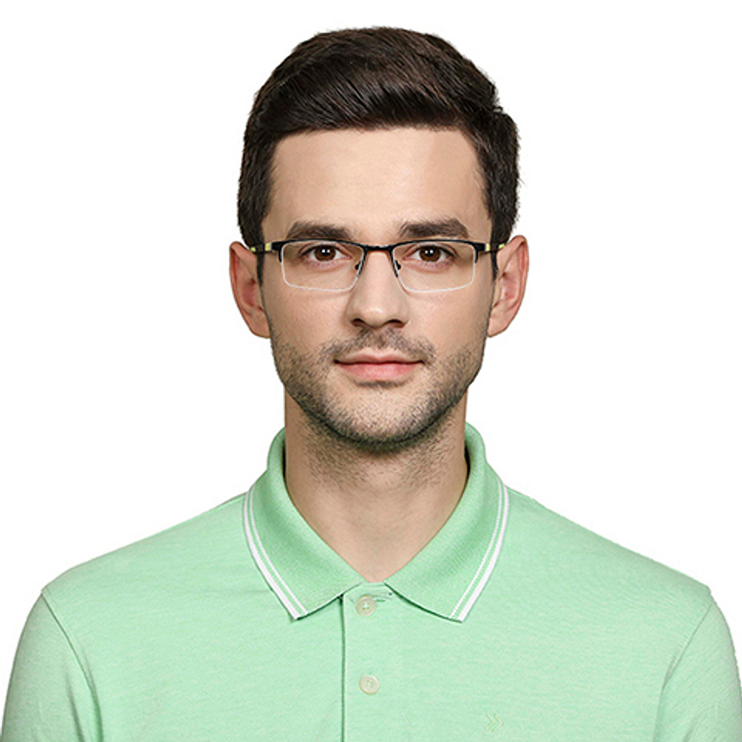 Lenskart Lenskart TOI Special: Black Yellow Half Rim Rectangle Lenskart TOI Special OTHERS VC E10484-C7 left side