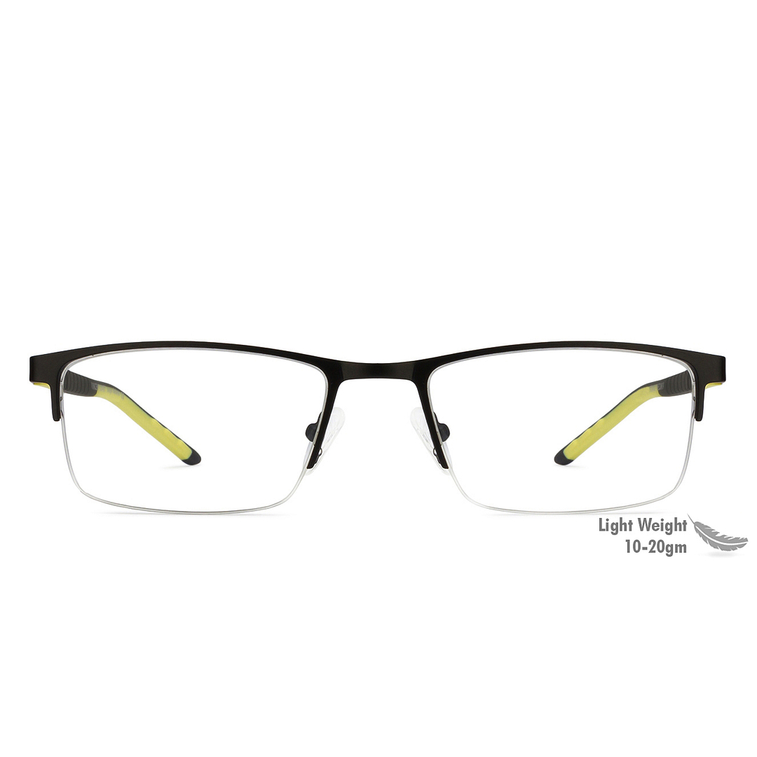 Lenskart Lenskart TOI Special: Black Yellow Half Rim Rectangle Lenskart TOI Special OTHERS VC E10484-C7 left side