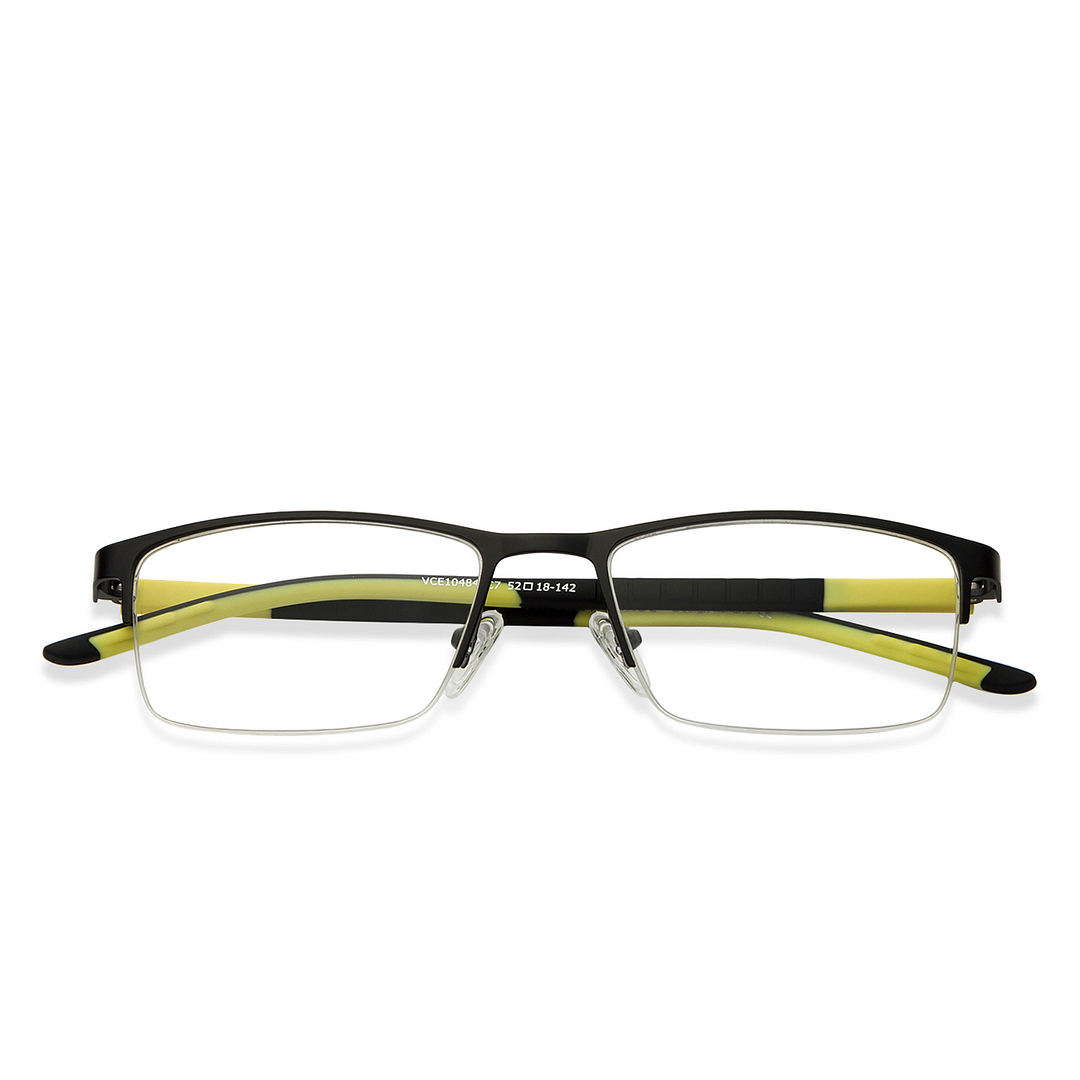 Lenskart Lenskart TOI Special: Black Yellow Half Rim Rectangle Lenskart TOI Special OTHERS VC E10484-C7 left side