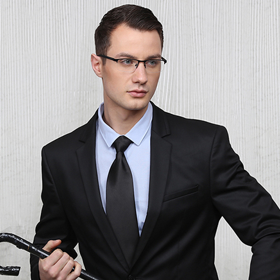 Lenskart Air Online Black Half Rim Rectangle right side