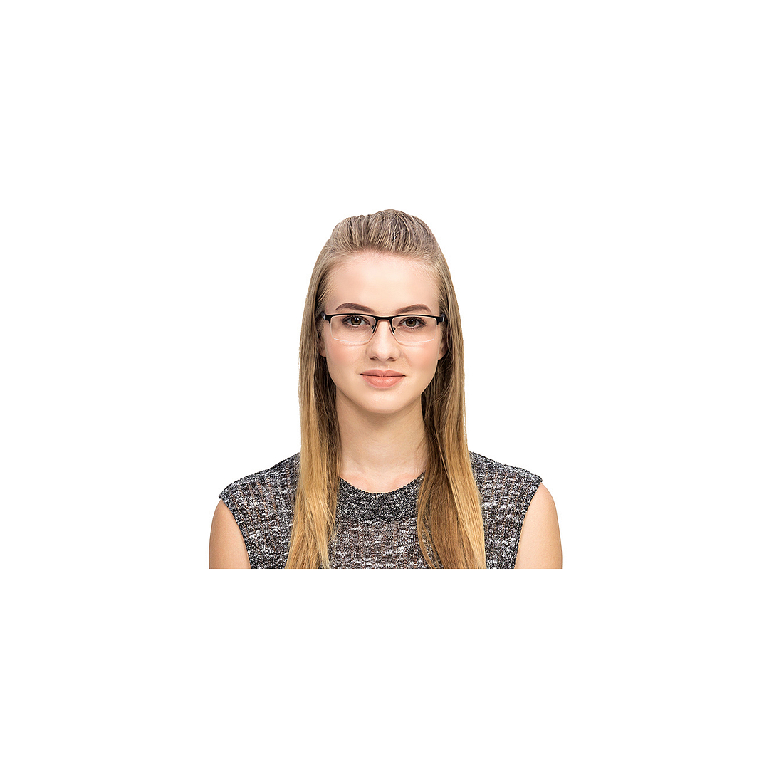 Lenskart Air Online Black Half Rim Rectangle left side