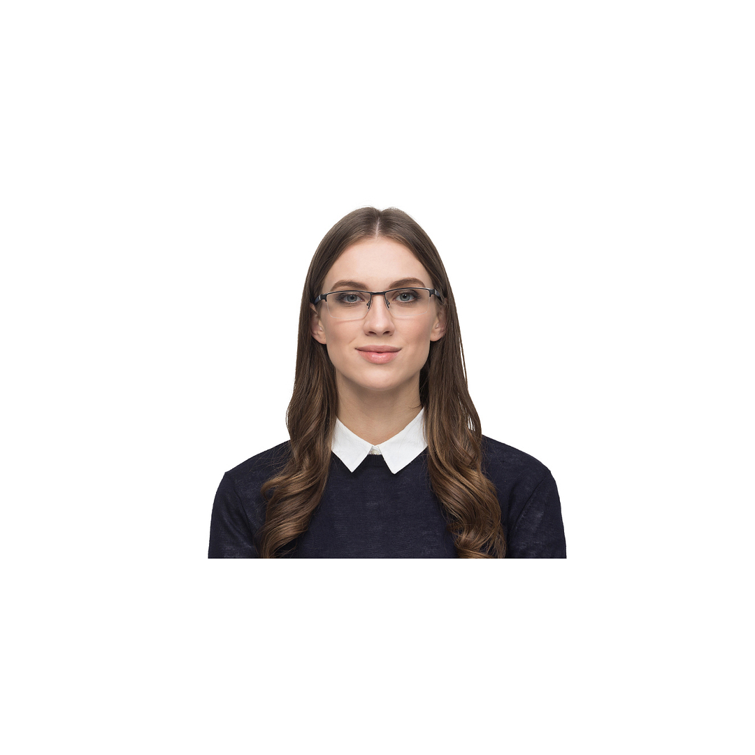 Lenskart Air Online Mid Gunmetal Half Rim Rectangle left side