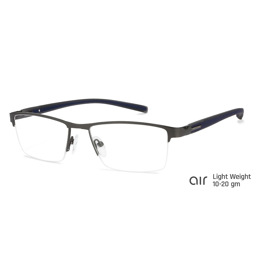 Lenskart Air Online Mid Gunmetal Half Rim Rectangle right side