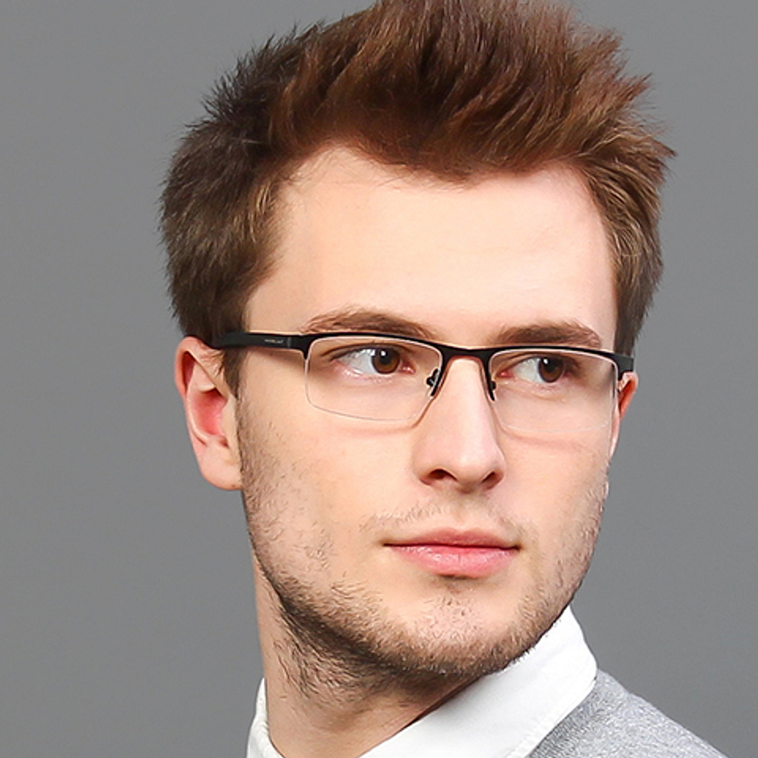 Lenskart Air Online Mid Gunmetal Half Rim Rectangle right side