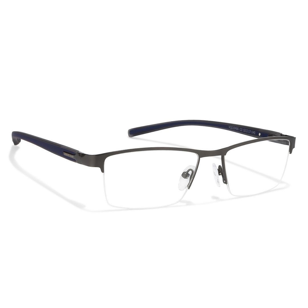 Lenskart Air Online Mid Gunmetal Half Rim Rectangle left side