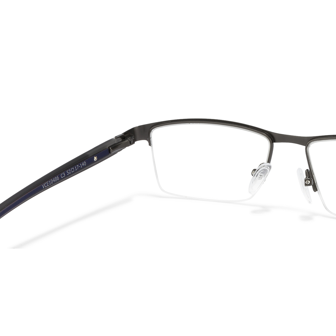Lenskart Air Online Mid Gunmetal Half Rim Rectangle left side