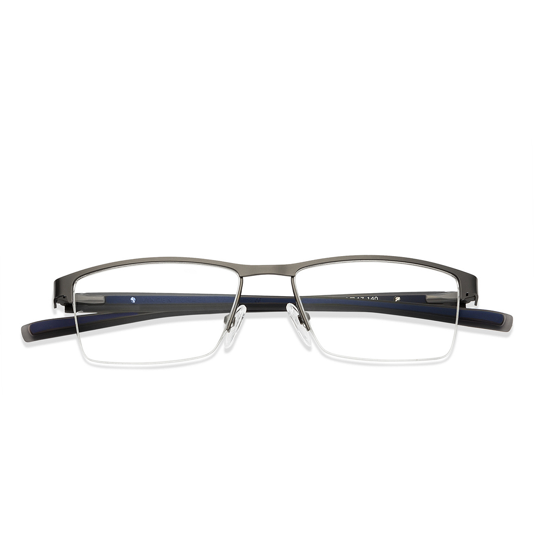 Lenskart Air Online Mid Gunmetal Half Rim Rectangle right side