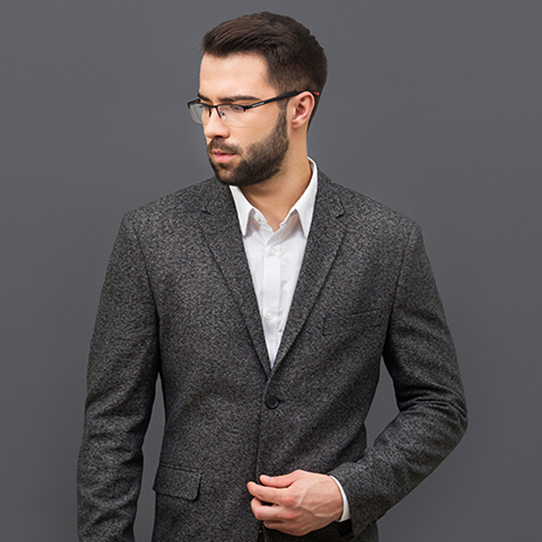 Lenskart Air Online Black Half Rim Rectangle left side