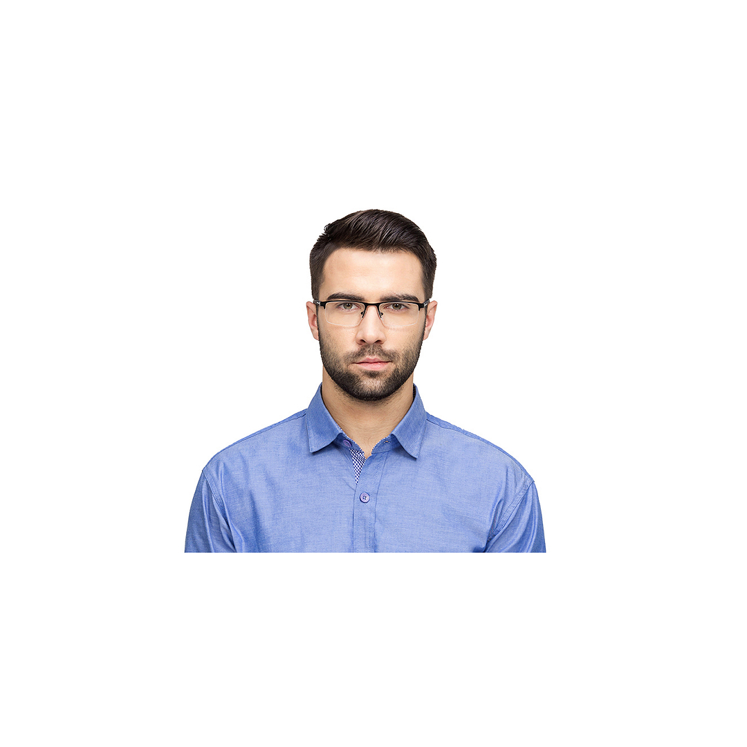 Lenskart Air Online Black Half Rim Rectangle right side