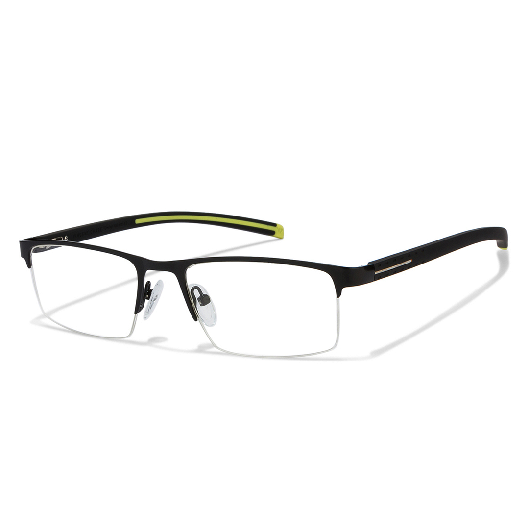 Buy Black Green Line Half Rim Rectangle Lenskart Air Essentials LA