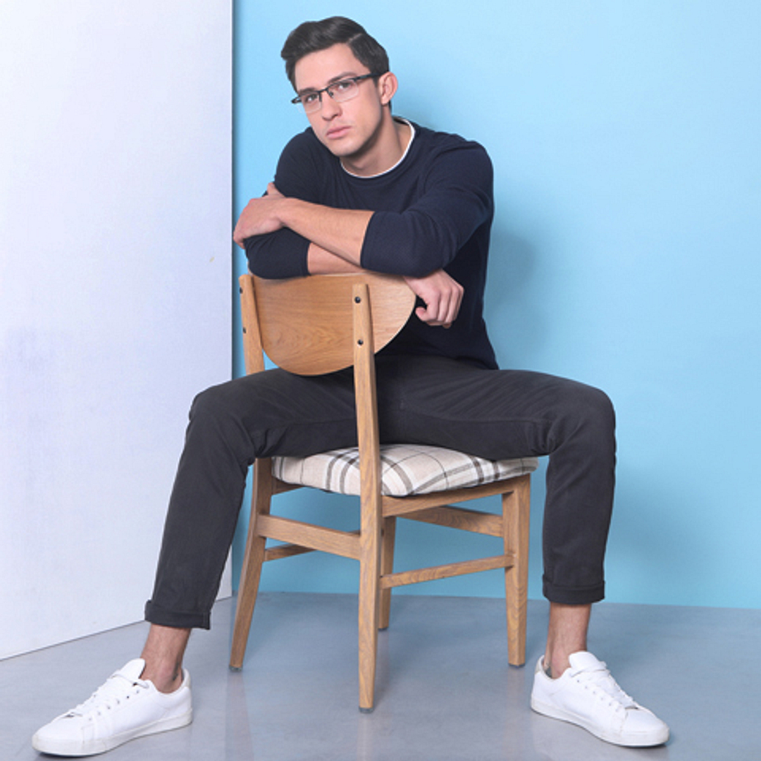 Lenskart Air Online Black Half Rim Rectangle left side