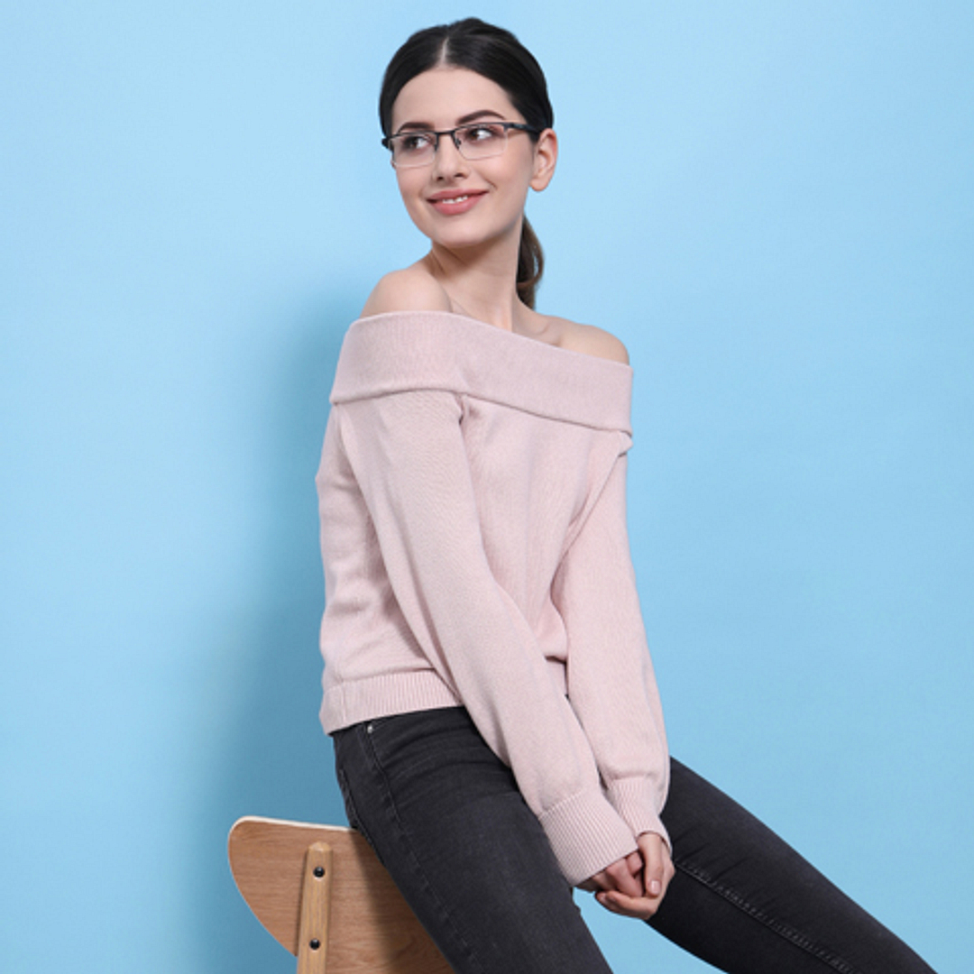 Lenskart Air Online Black Half Rim Rectangle right side