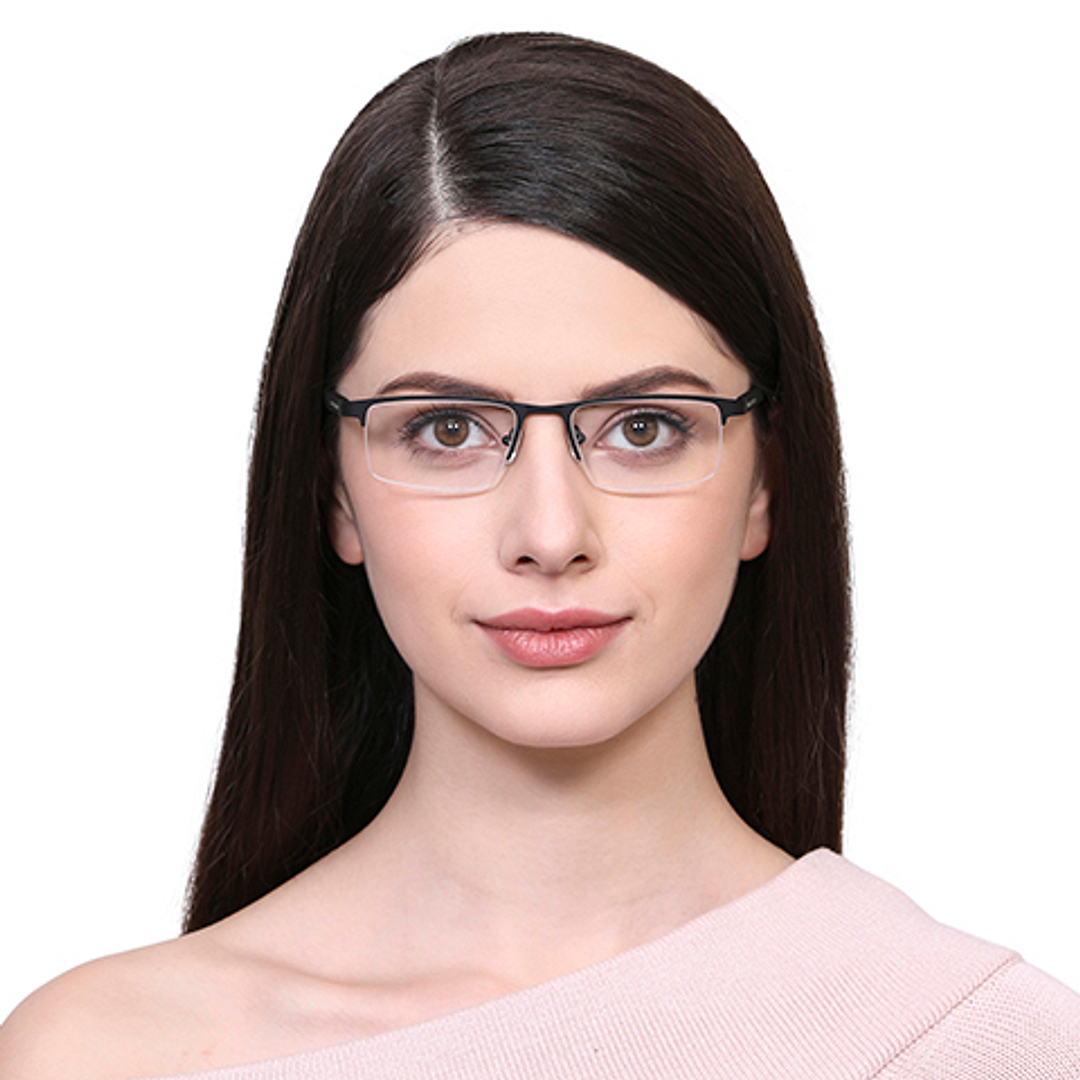 Lenskart Air Online Black Half Rim Rectangle left side