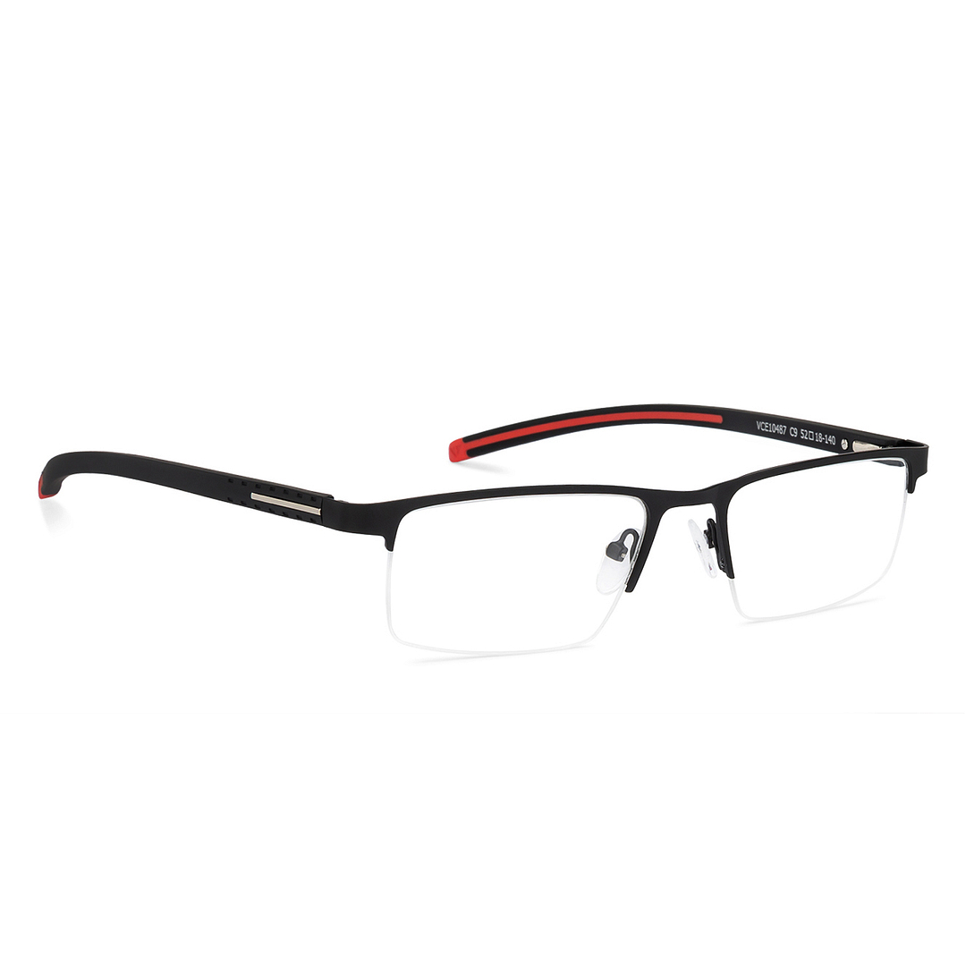 Lenskart Air Online Black Half Rim Rectangle left side