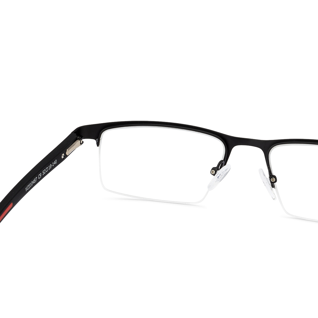 Lenskart Air Online Black Half Rim Rectangle left side