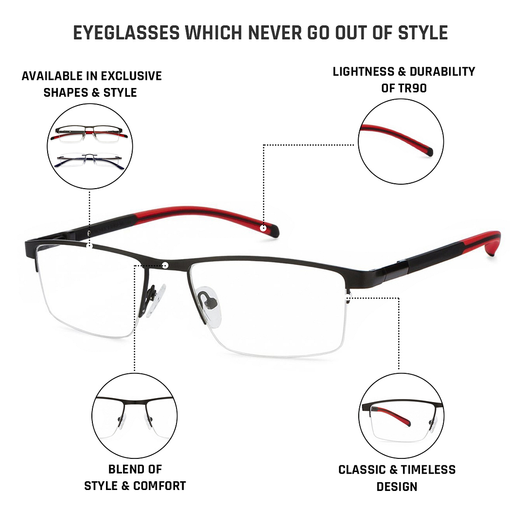 Lenskart Air Online Demi Half Rim Rectangle right side