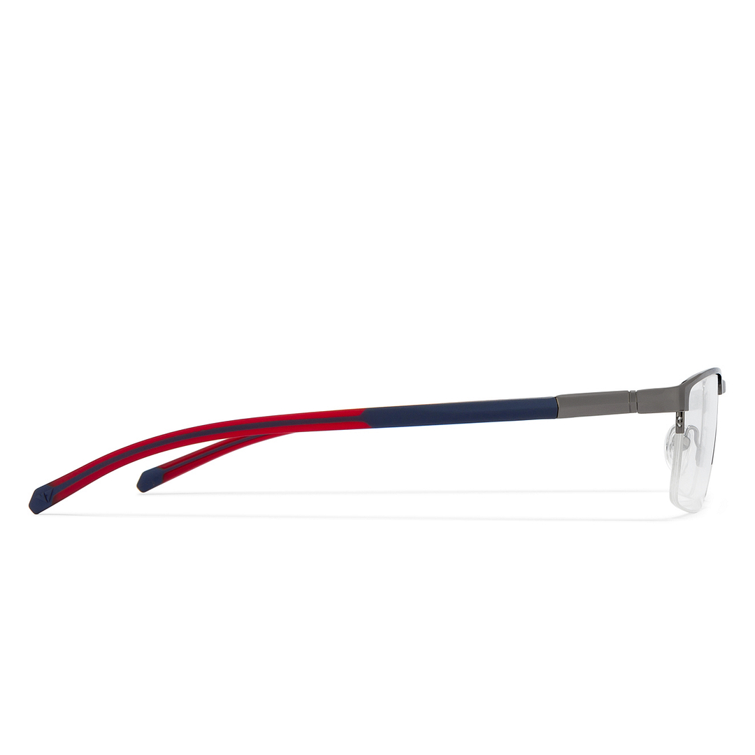 Lenskart Lenskart TOI Special: Lenskart Air: Gunmetal Blue Red Half Rim Rectangle Lenskart TOI Special OTHERS VC E10488-C2 right side