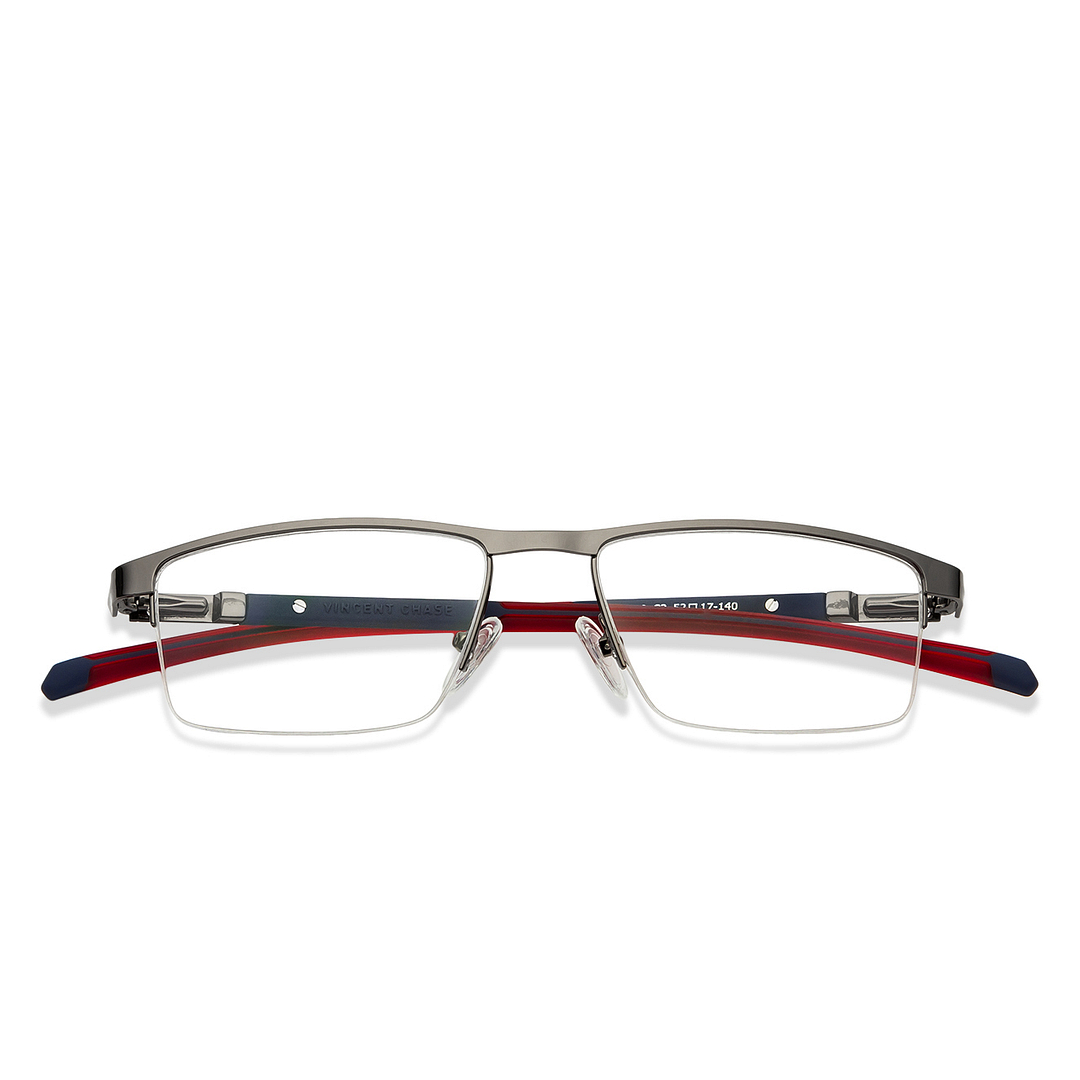 Lenskart Lenskart TOI Special: Lenskart Air: Gunmetal Blue Red Half Rim Rectangle Lenskart TOI Special OTHERS VC E10488-C2 right side