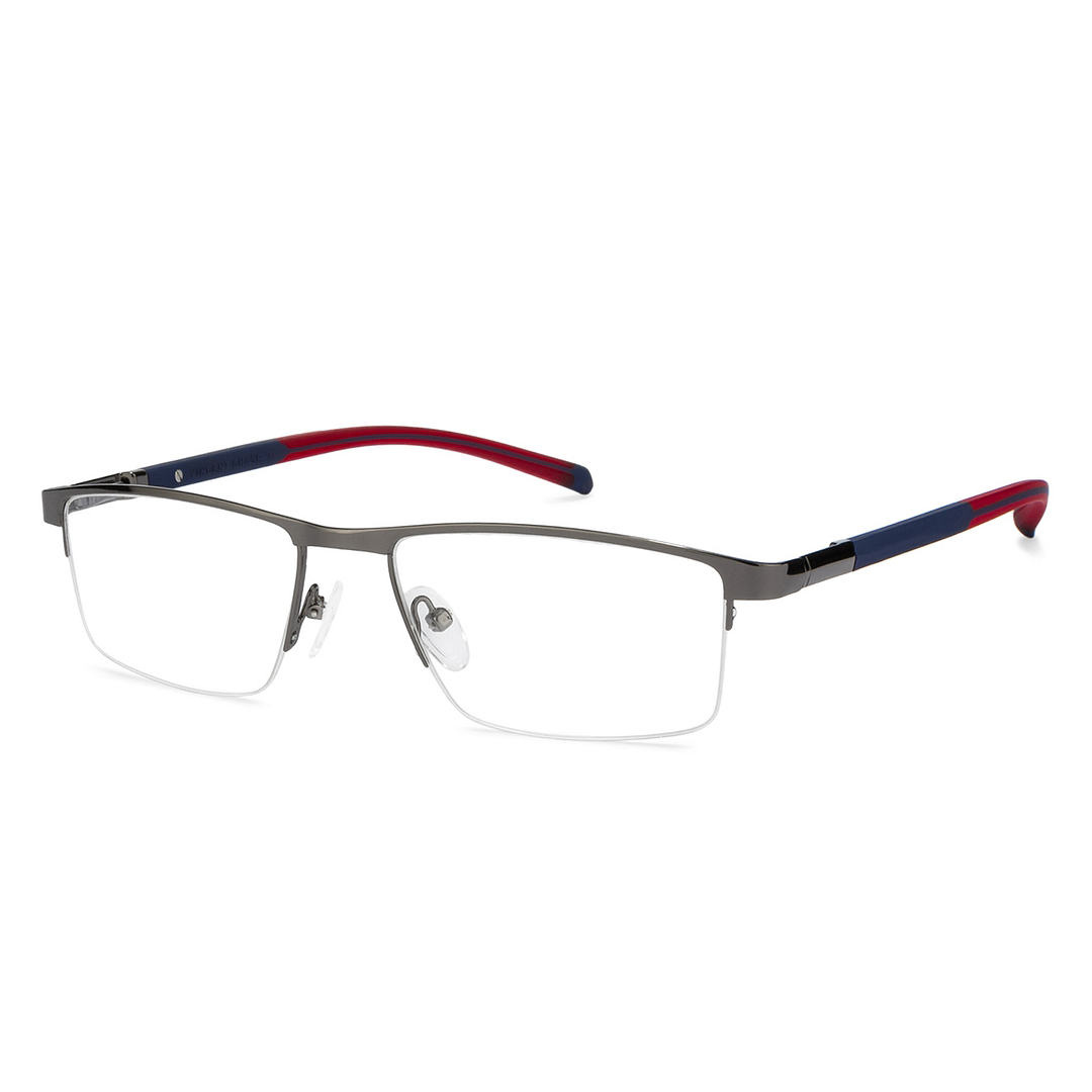 Lenskart Lenskart TOI Special: Lenskart Air: Gunmetal Blue Red Half Rim Rectangle Lenskart TOI Special OTHERS VC E10488-C2 right side