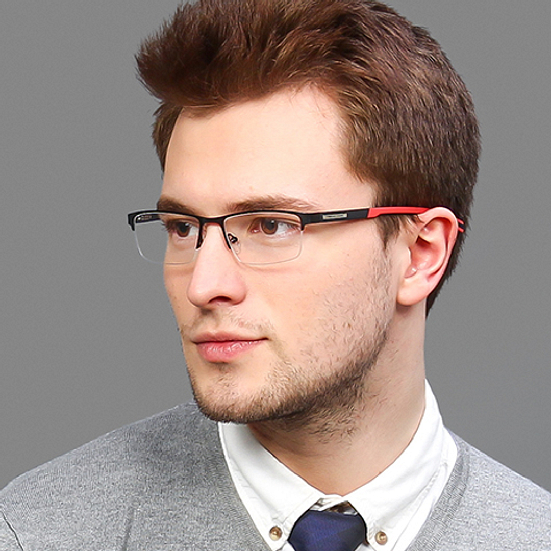 Lenskart Air Online Black Half Rim Rectangle right side