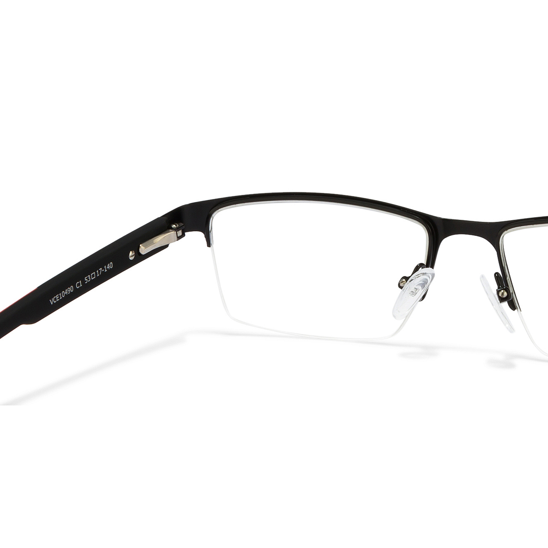 Lenskart Air Online Black Half Rim Rectangle left side
