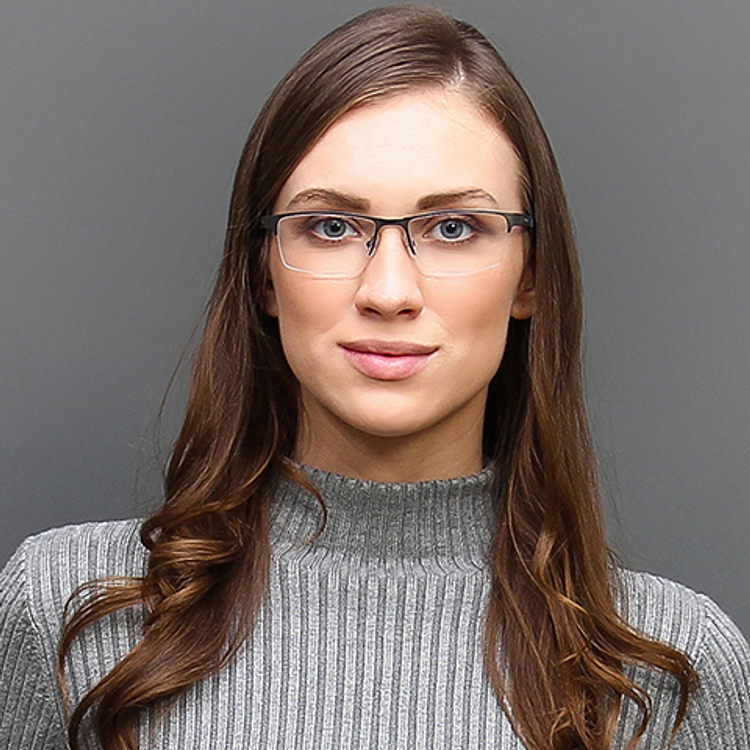 Lenskart Air Online Mid Gunmetal Half Rim Rectangle left side