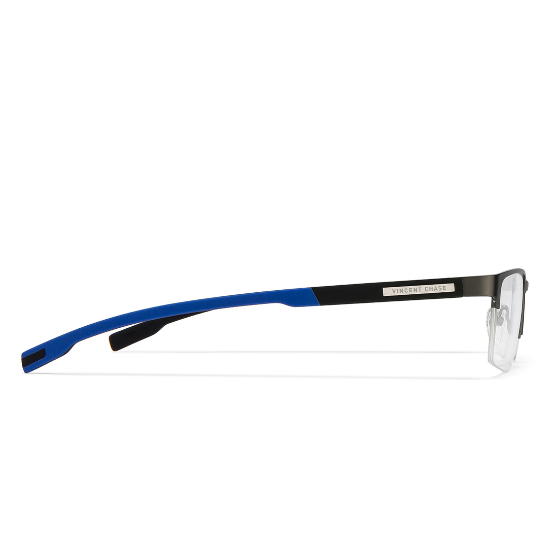 Lenskart Air Online Mid Gunmetal Half Rim Rectangle left side