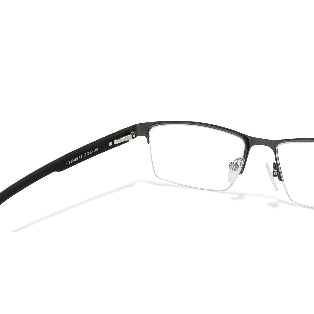 Lenskart Air Online Mid Gunmetal Half Rim Rectangle right side