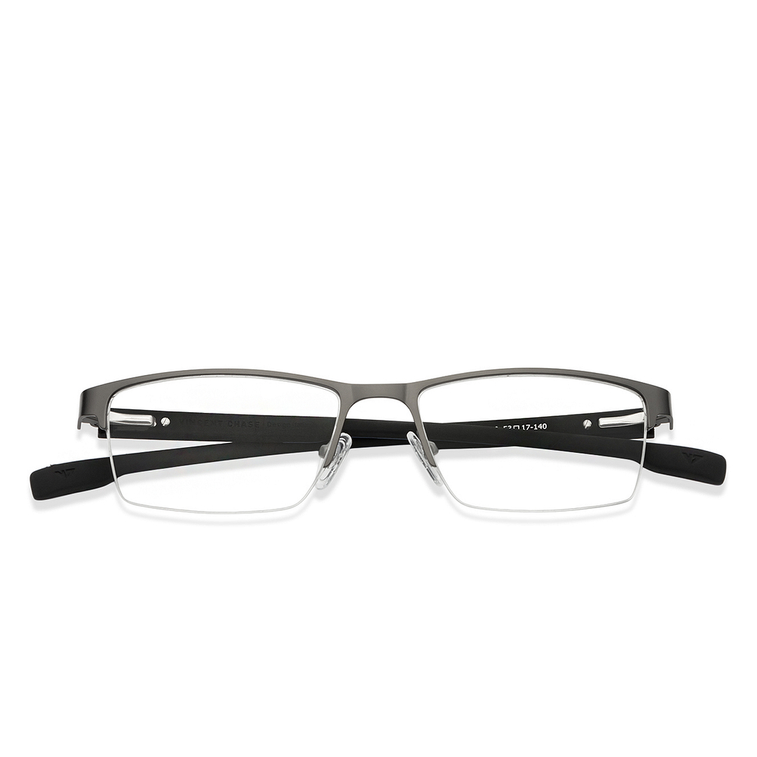 Lenskart Air Online Mid Gunmetal Half Rim Rectangle left side